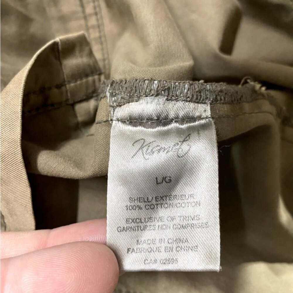 Kismet Tan With Black Southwestern Print Trim Utility Jacket L - Picture 4 of 16